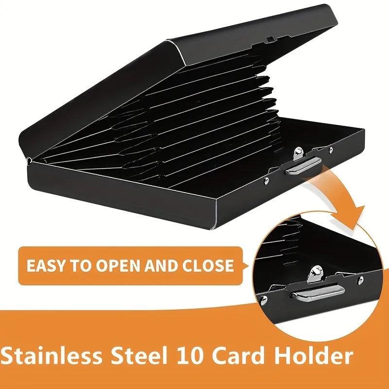 Elegant Floral Metal Card Holder with RFID Protection