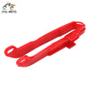 Red motorcycle chain slider guide for Honda XR series motorcycles