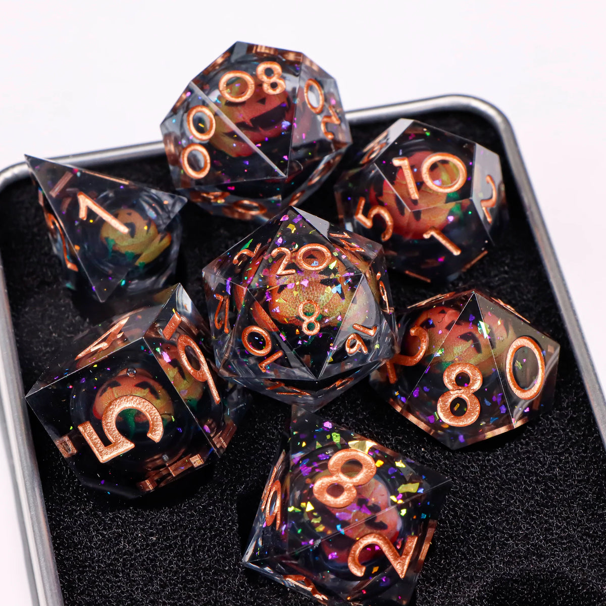 Beholder's Eye Sharp Edge Resin Dice Set for D&D