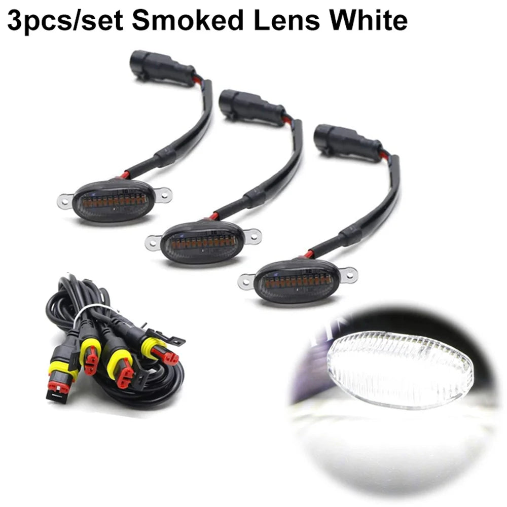 Smoked Lens LED Front Grille Marker Lights for Trucks & SUVs