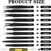 ESD-Safe Precision Tweezers Set for Electronics & Craft Work