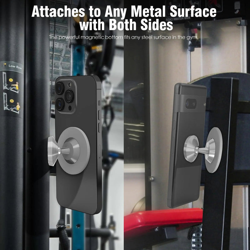Magnetic Gym Phone Mount for Hands-Free Workout Videos