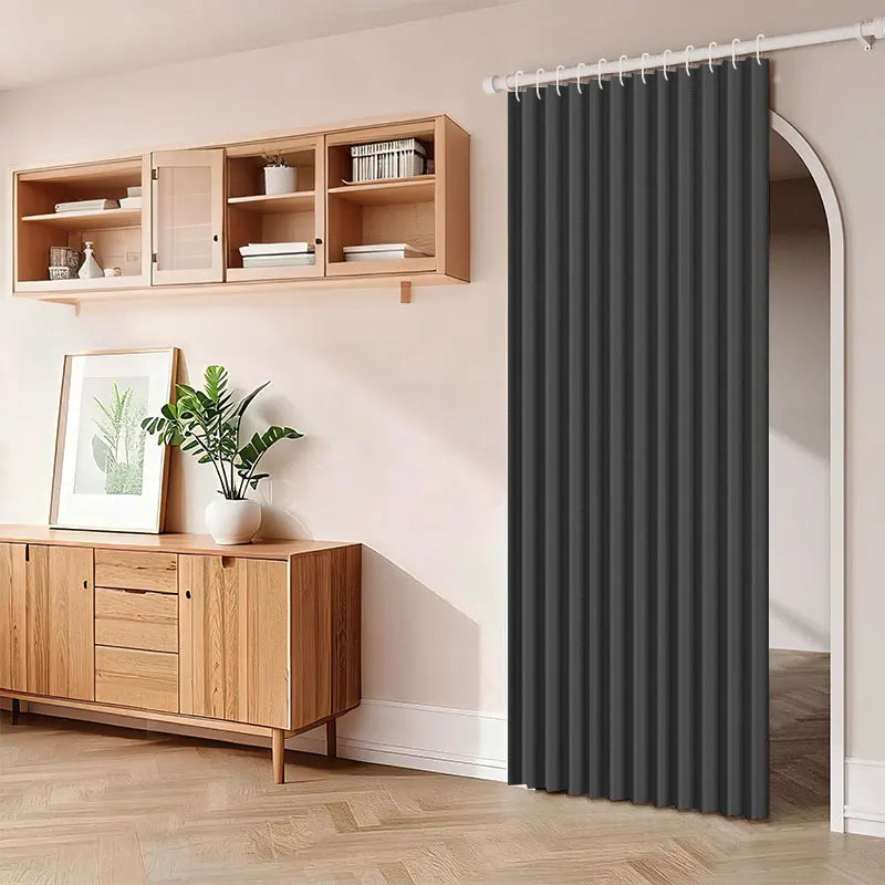 Foldable Blackout Door Curtain with Hooks