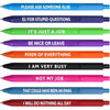 Satirical Quote Ballpoint Pen Set (9-Pack)