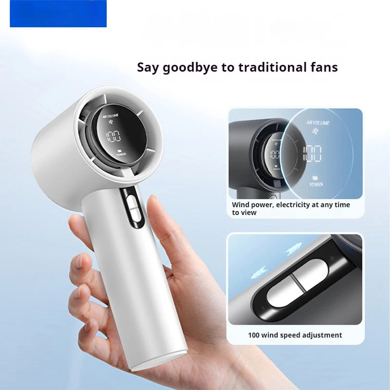 Powerful USB Rechargeable Handheld Fan