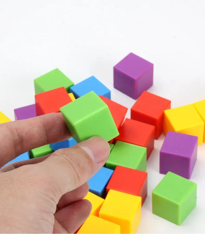 Montessori Rainbow Stacking Blocks for Kids | Spatial Thinking & Math Learning Toy