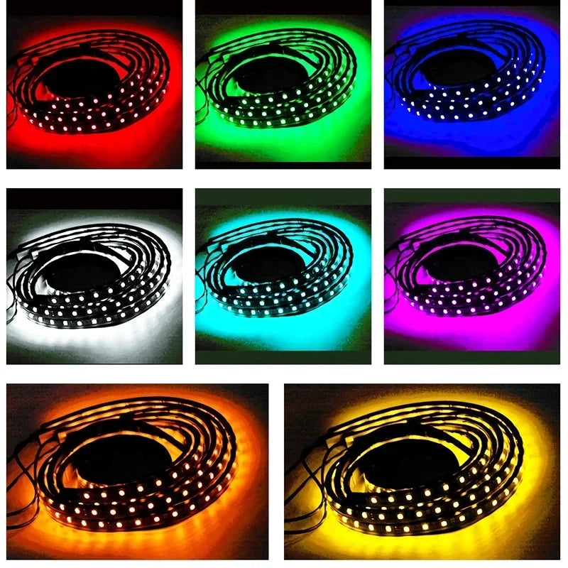 Tiras LED RGB Reactivas al Sonido para Iluminación Inferior del Coche