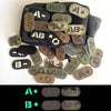 Reflective Glow-in-the-Dark Blood Type Tactical Patches with Hook and Loop Backing