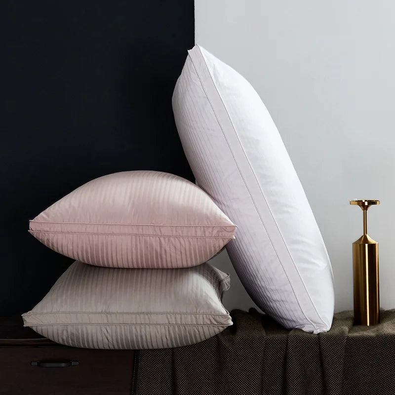Premium Goose Down Pillow with Ergonomic Neck Support