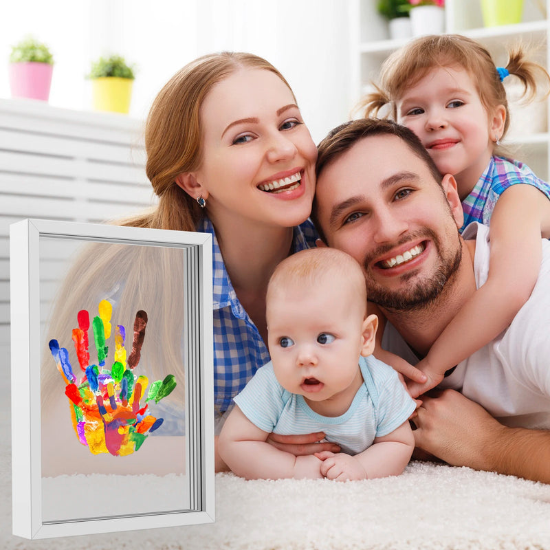 Familien-Handabdruck-Souvenirset mit Holzrahmen