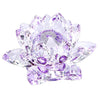 Crystal Lotus Flower Figurine – Elegant Glass Tabletop Decor