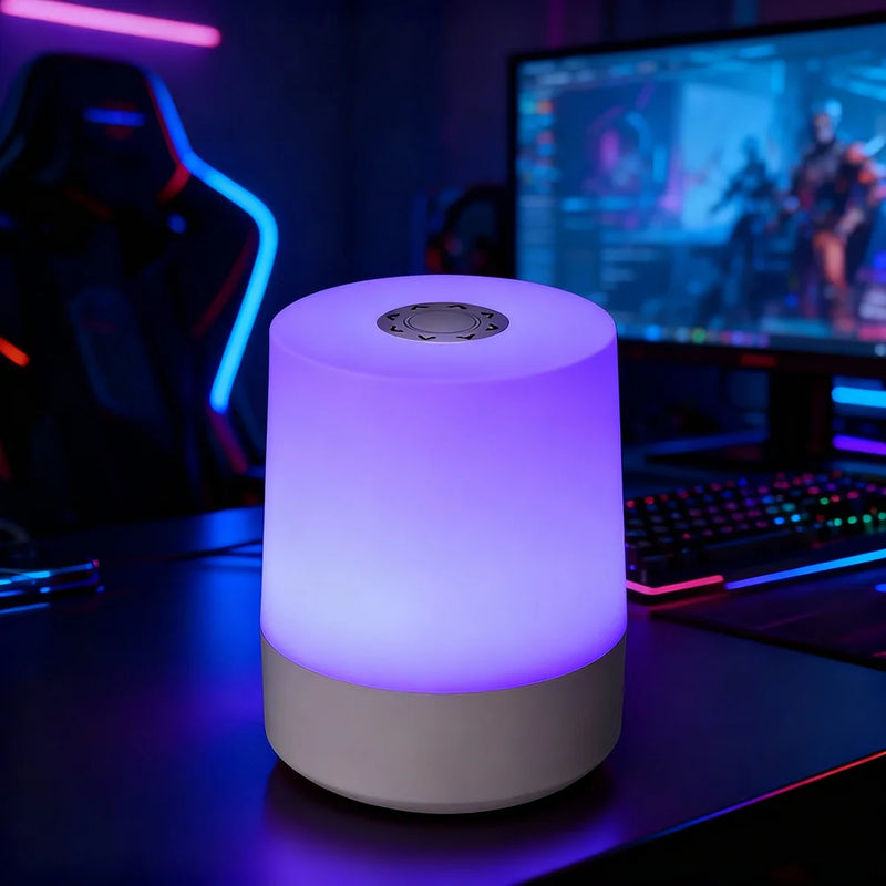 Modern LED Cylinder Night Light with Remote Control