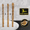 Carbide Four-Blade Serrated Drill Bit Set 6-10mm for Tile, Ceramic, and Stone