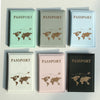 World Map Passport Holder with Card Slots