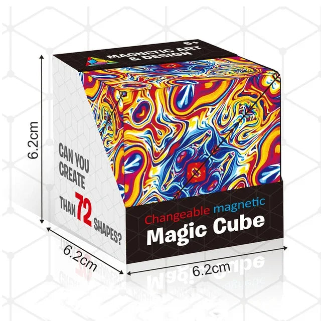 Magnetic Fidget Cube – Changeable 3D Puzzle for Stress Relief