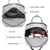 Women's Nylon Waterproof Casual Backpack with USB Port, Fits 15.6 Inch Laptop