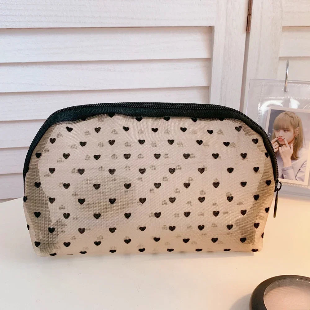 Breathable Mesh Makeup Bag Organizer - Multi-Purpose Travel Toiletry Pouch