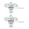Marquise Cut Moissanite Engagement Ring in Sterling Silver