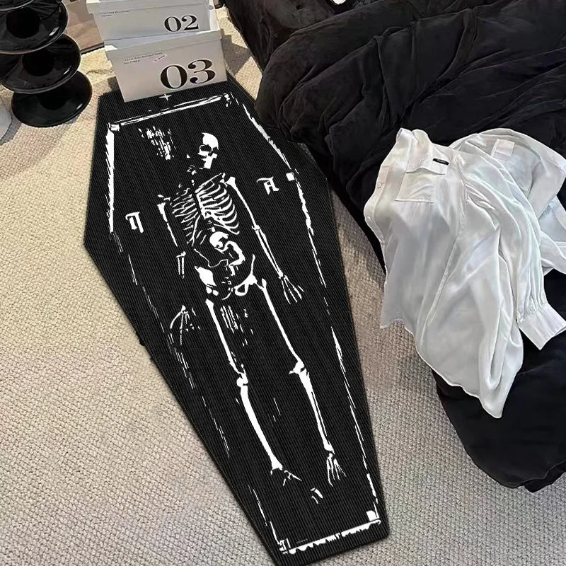 Gothic Skull Print Non-Slip Floor Mat
