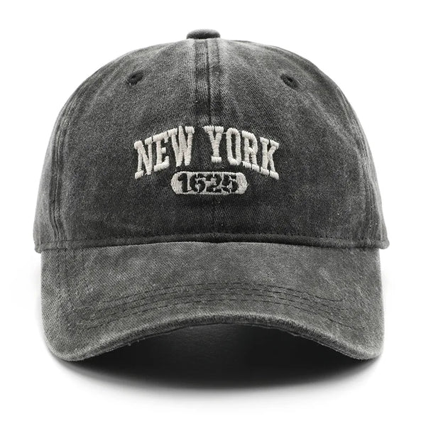 Vintage Washed New York Embroidery Snapback Hat