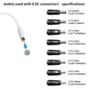 Universal 12V/24V AC-DC Power Adapter with 8 Interchangeable Tips