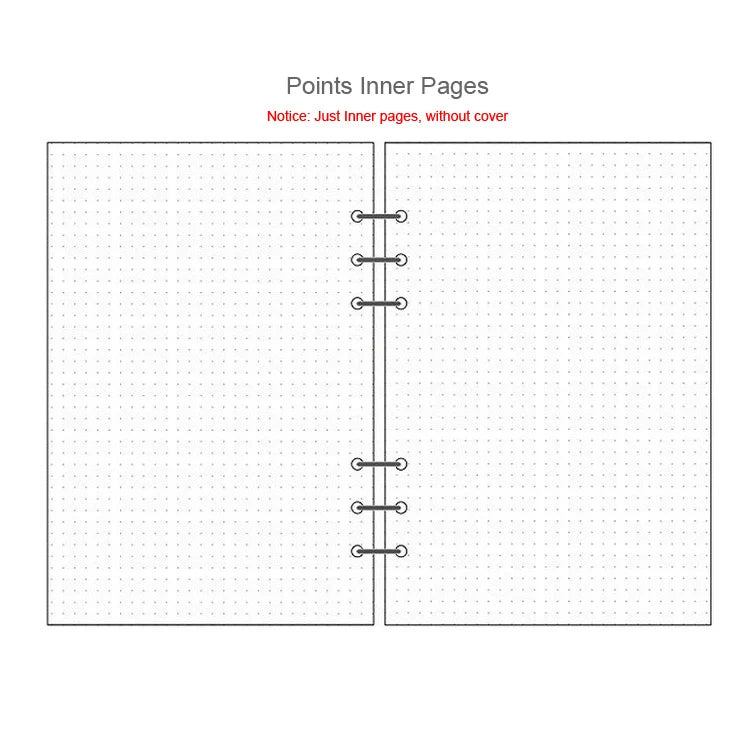 A page from a loose leaf notebook refill paper showing the inner pages with spiral binding.