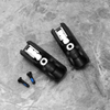 A black belt clip hook bit holder for cordless drills with a small screw nearby.