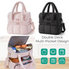 Insulated Double-Deck Lunch Tote with Leakproof Lining
