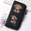 Highland Cow Print Zip-Around Wallet with Card Holder