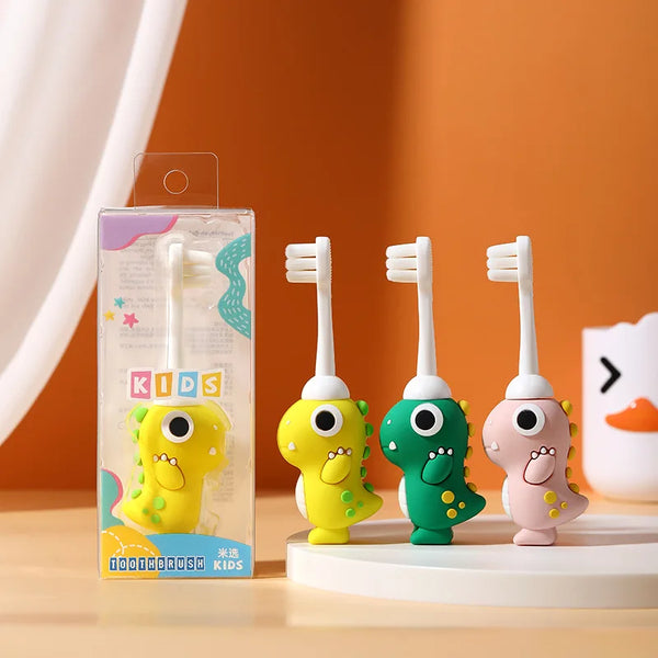 Dinosaur Kids Toothbrush – Soft Bristles & Non-Slip Handle (Single Unit)