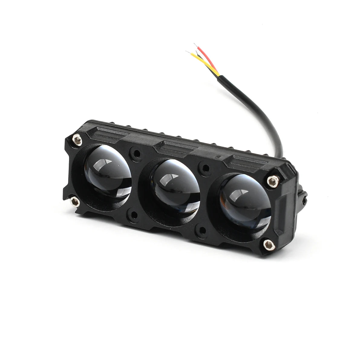 Dual Color LED Spotlight with High/Low Beam for Motorcycles and Vehicles