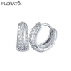 Minimalist CZ Huggie Hoop Earrings