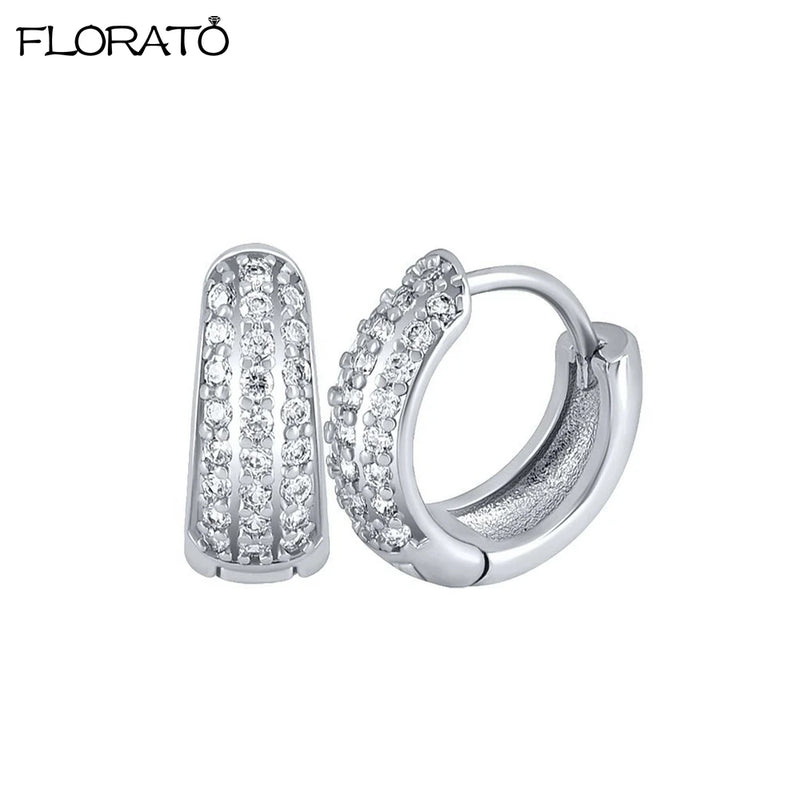 Minimalist CZ Huggie Hoop Earrings