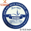 Vintage chenille iron-on patch featuring the text Zeta Phi Beta Sorority, Inc. Since 1920 and Fine Womanhood.