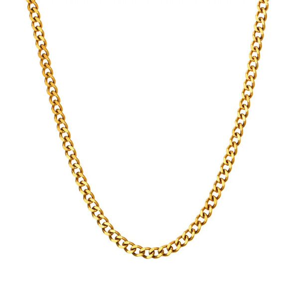 5mm Stainless Steel Cuban Link Chain Necklace