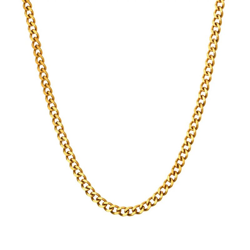 5mm Stainless Steel Cuban Link Chain Necklace