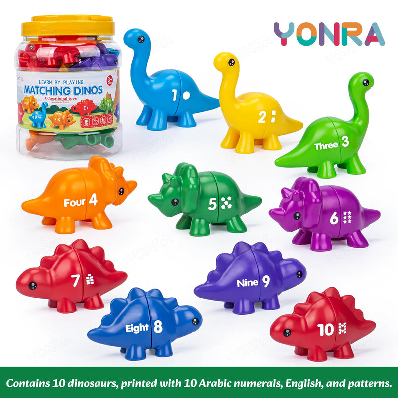 Dinosaur Matching Learning Toy with Storage Bucket