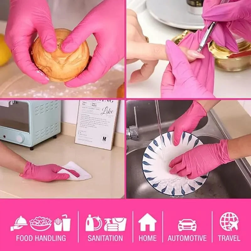 Disposable Nitrile Gloves (100-Pack) - Latex-Free & Powder-Free