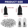Un ensemble d'aiguilles de réparation de pneus en plastique transparent et d'un outil conique noir pour diverses réparations 