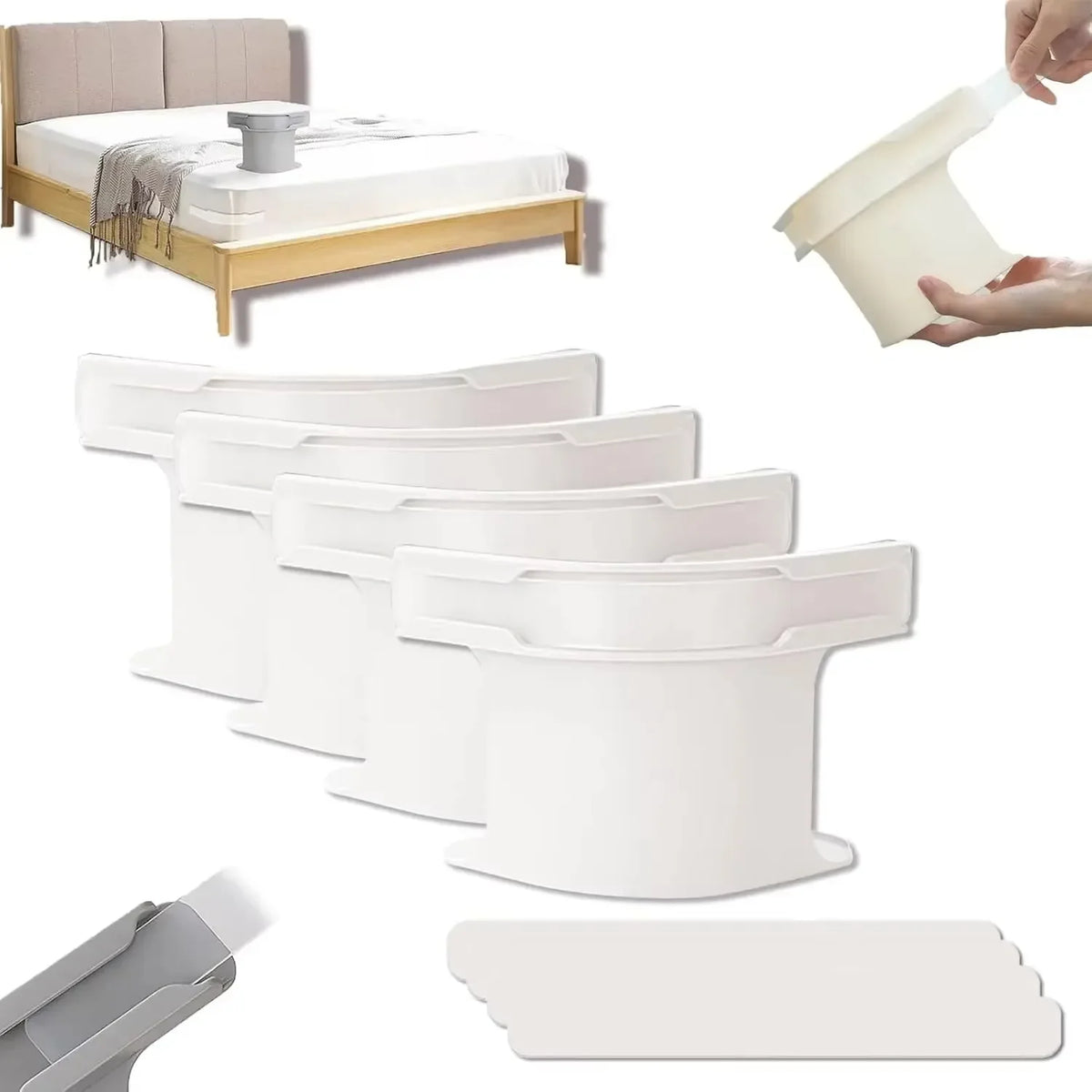 Heavy-Duty Bed Sheet Corner Clips (4 Pack)