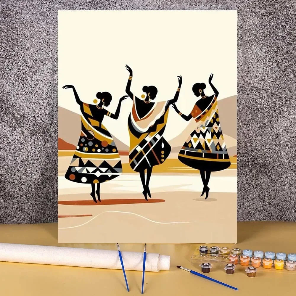 Adult Paint by Numbers Kit – African Women Portrait on Canvas