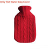 Plush Hot Water Bottle Cover with Soft Fleece Lining