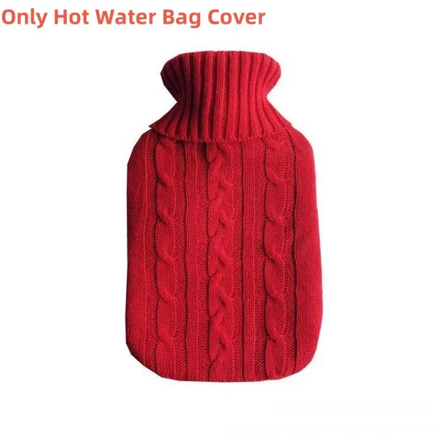 Plush Hot Water Bottle Cover with Soft Fleece Lining