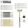 21-Piece Gunsmith Punch and Hammer Set with Bench Block