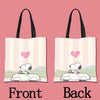 Snoopy Cartoon Canvas Tote Bag – Large Capacity, Foldable & Reusable