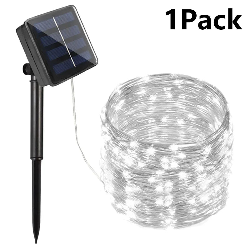 Solar-Powered LED String Lights