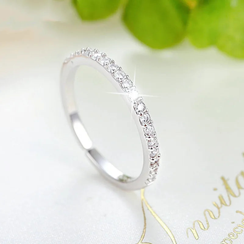 Bagues en Argent Sterling Ajustables avec Zircon