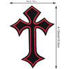 Embroidered Cross Patches with Iron-On Backing (Set of 10)