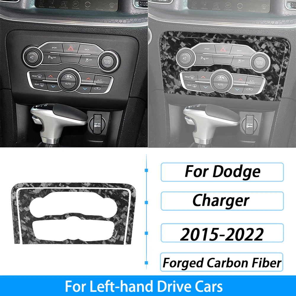Compteur de vitesse et garniture de ventilation en fibre de carbone forgée pour Dodge Charger