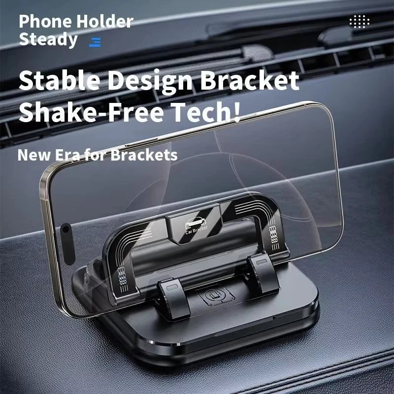 360° Rotating Car Phone Holder with Dashboard Mount and Parking Number Plate